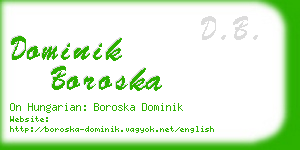 dominik boroska business card